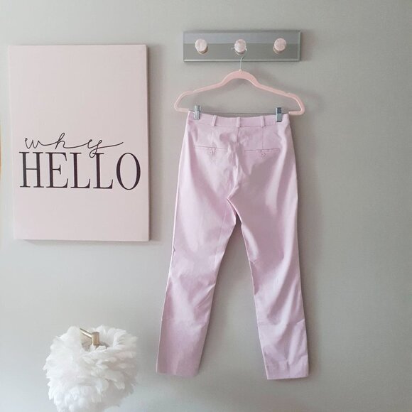 NWT Mango pink linen cotton blend darted trouser pants, 6 - Picture 9 of 12